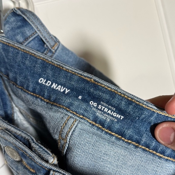 Old Navy High Rise Jean Shorts Size 6 Secret Smooth Pockets Blue Denim - Picture 5 of 7